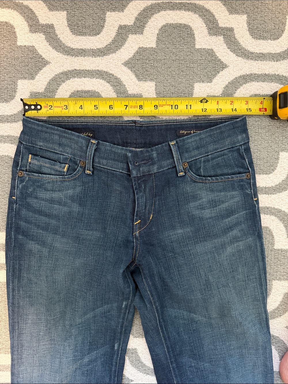 Citizens of Humanity Faye #003 low waist full leg stretch flare denim 31” inseam - Picture 3 of 12